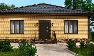 Проекты одноэтажных домов из кирпича | Строй-Блт - Балтийск от 3602 рублей